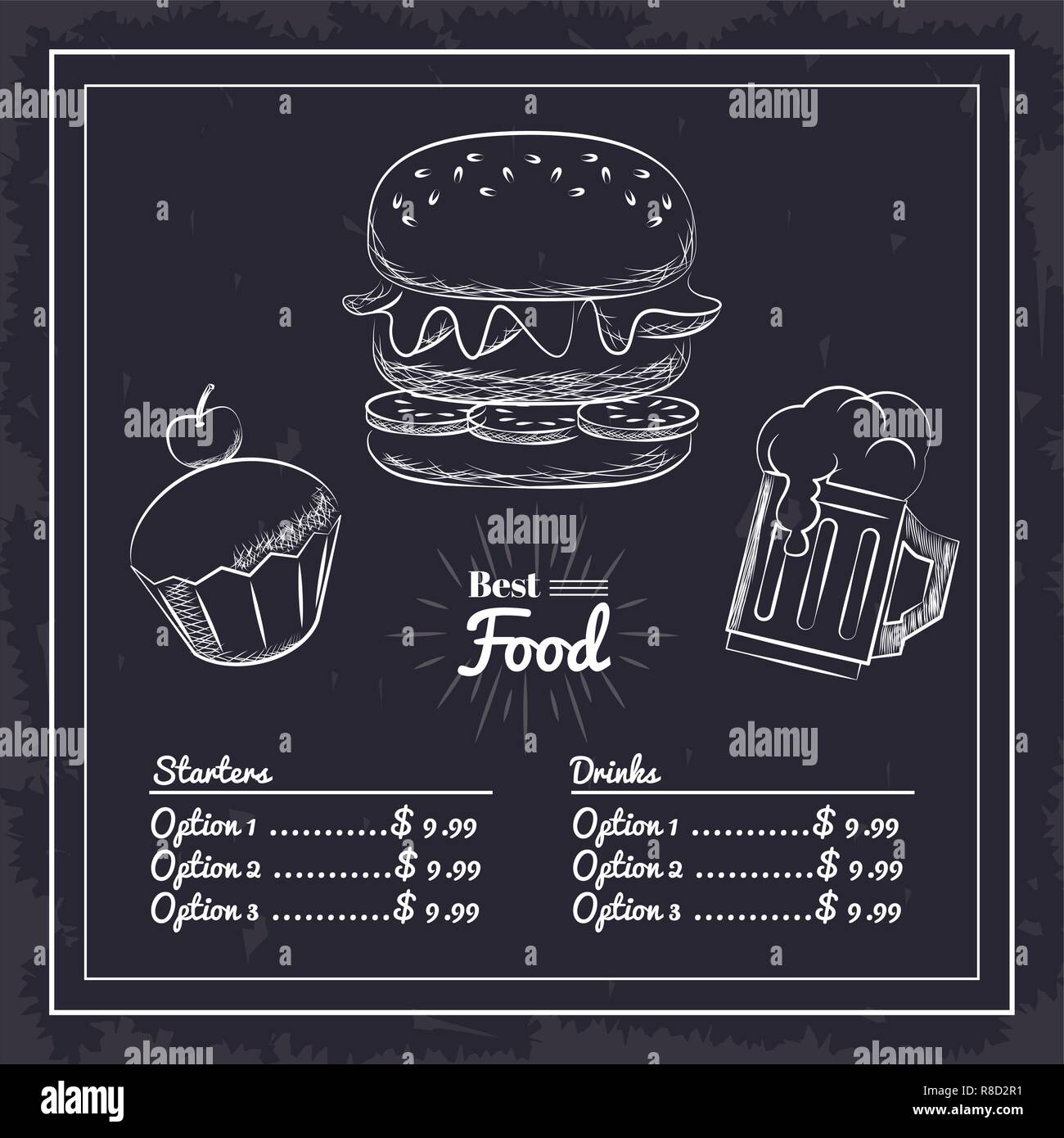 menu fast food Stock Vector Image & Art - Alamy