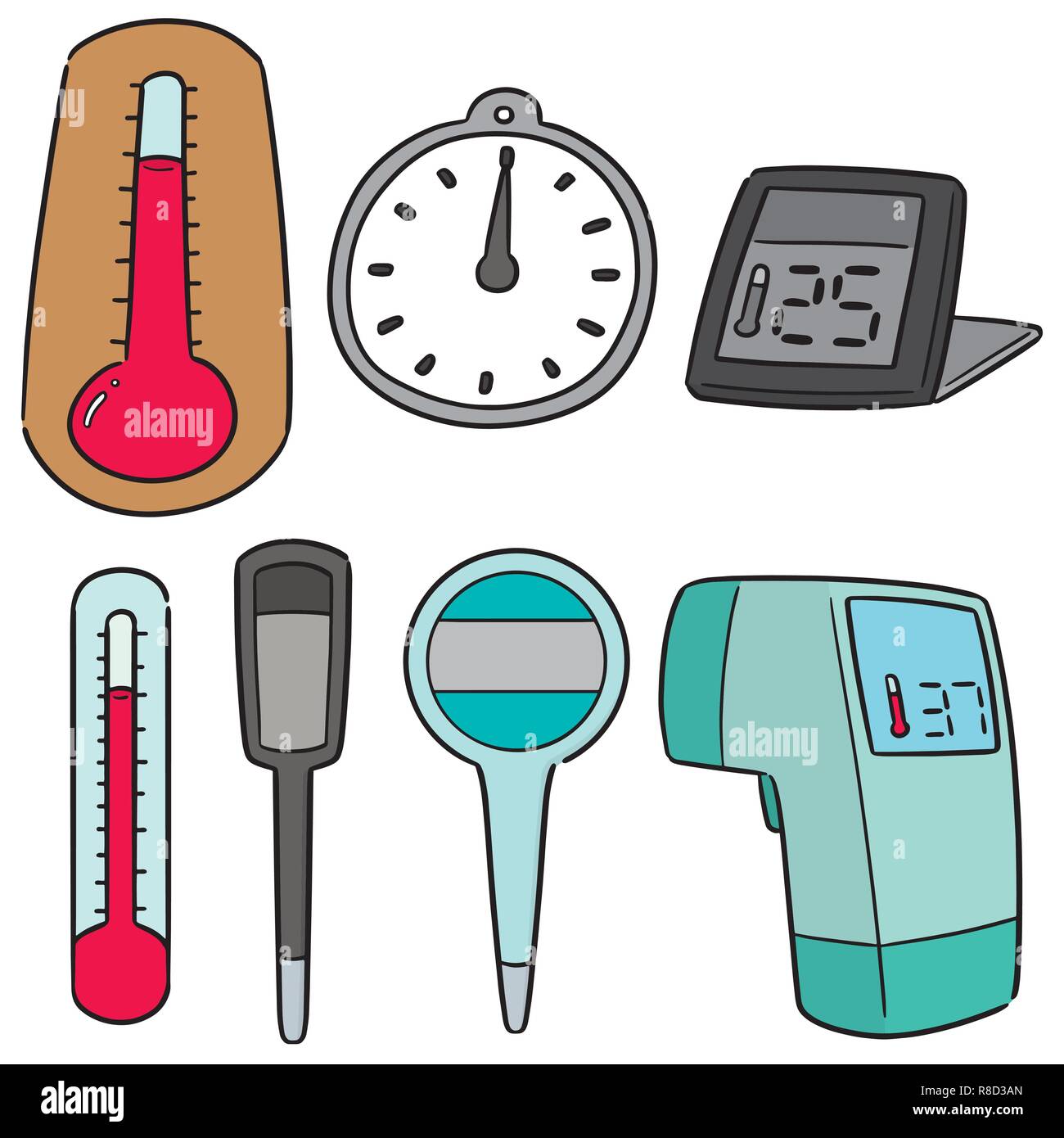 vector set of thermometer Stock Vector Image & Art - Alamy