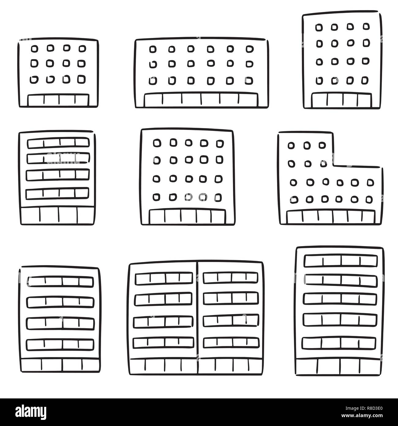 vector set of building Stock Vector Image & Art - Alamy
