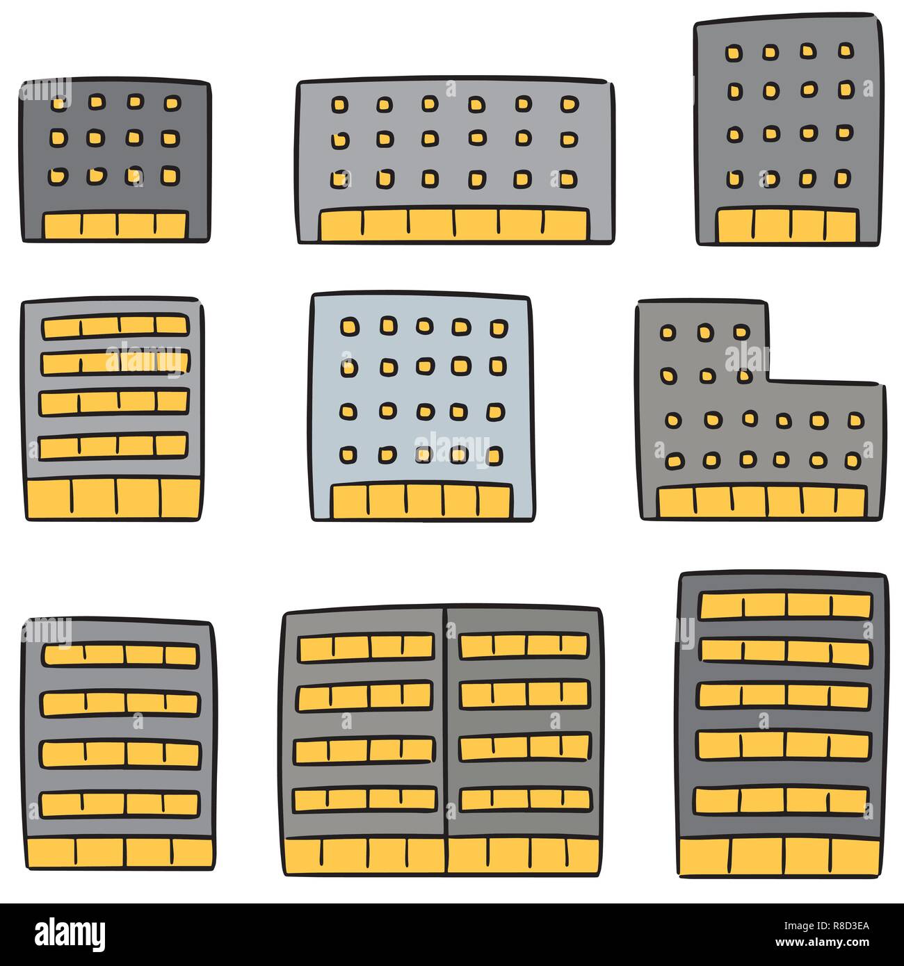 vector set of building Stock Vector Image & Art - Alamy