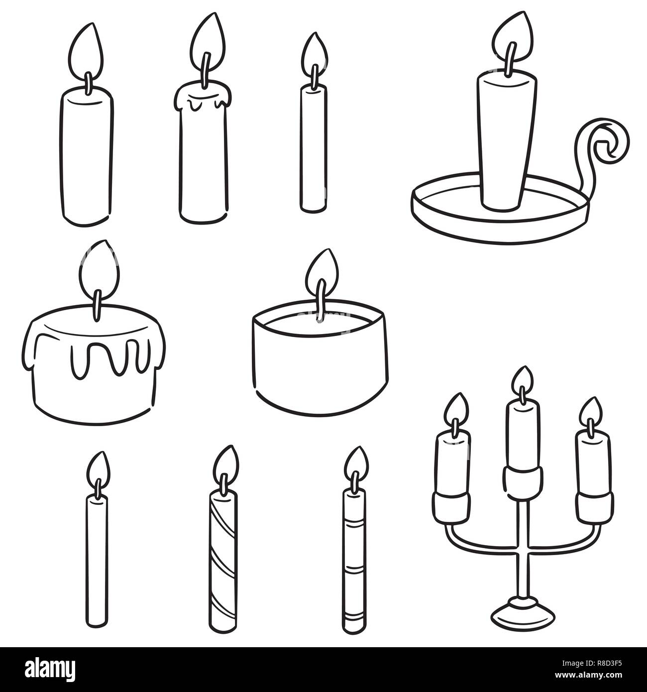 vector set of candle Stock Vector Image & Art Alamy