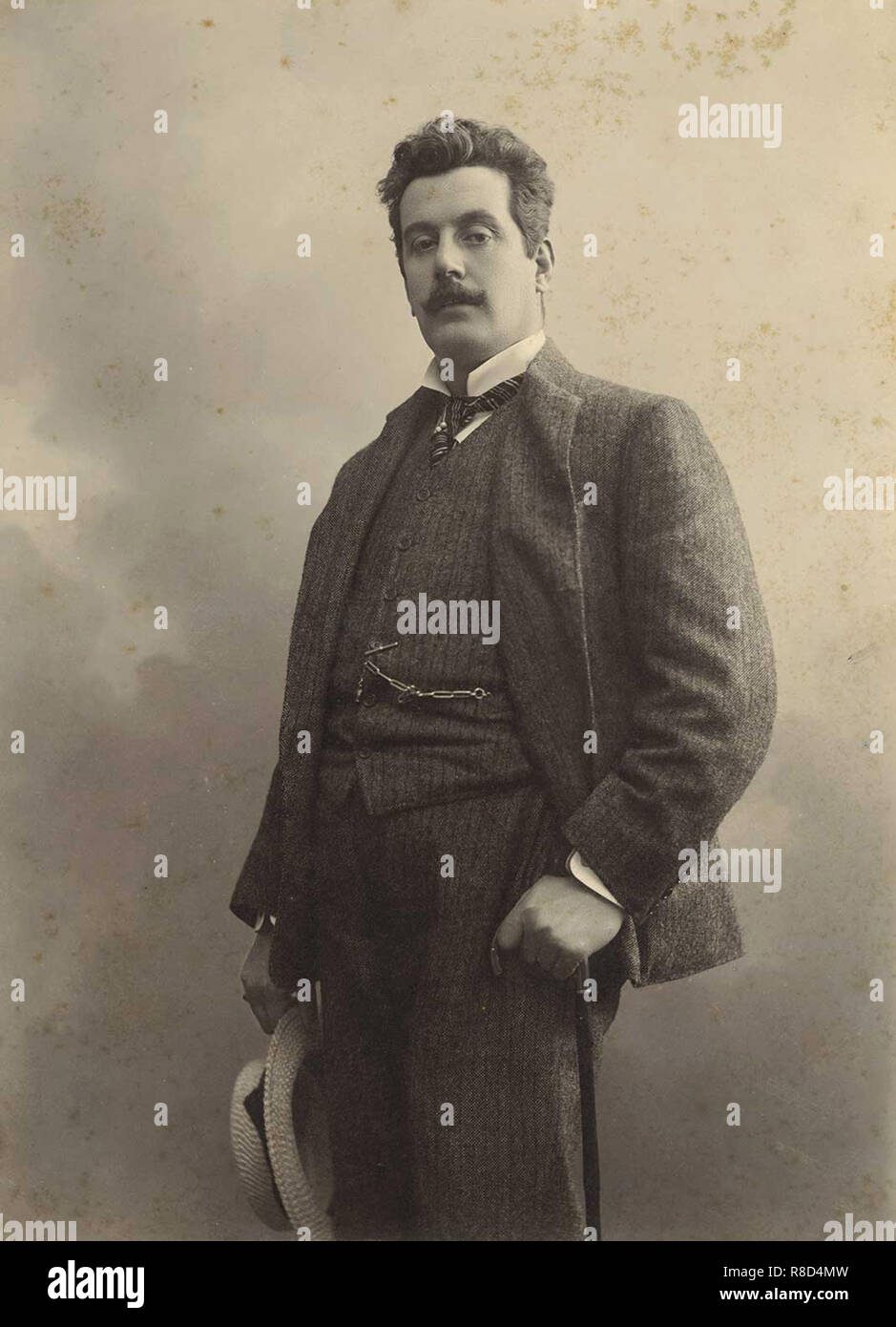 Portrait of the Composer Giacomo Puccini (1858-1924), c1900. Stock Photo