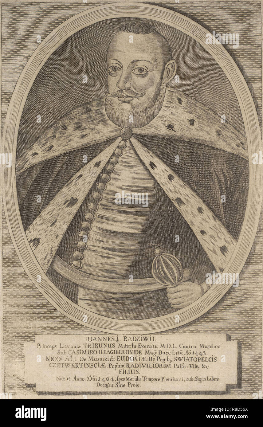Jan Radziwill. From: Icones Familiae Ducalis Radivilianae, 1758. Stock Photo