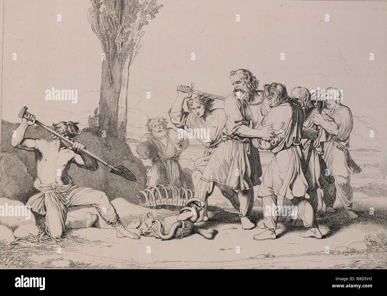 The Death of Grand Duke Oleg, 1832. Stock Photo