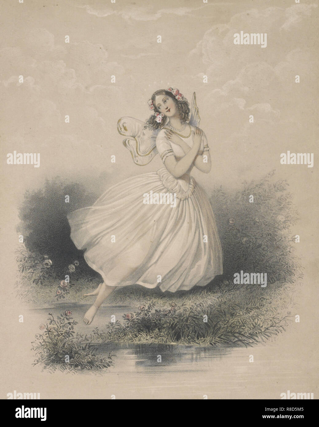 Ballet dancer Carlotta Grisi (18191899) in La Sylphide, 1844 Stock