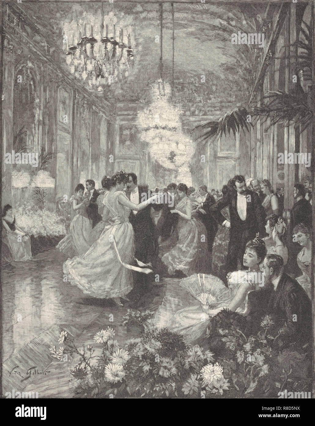 Waltz, 1898. Stock Photo