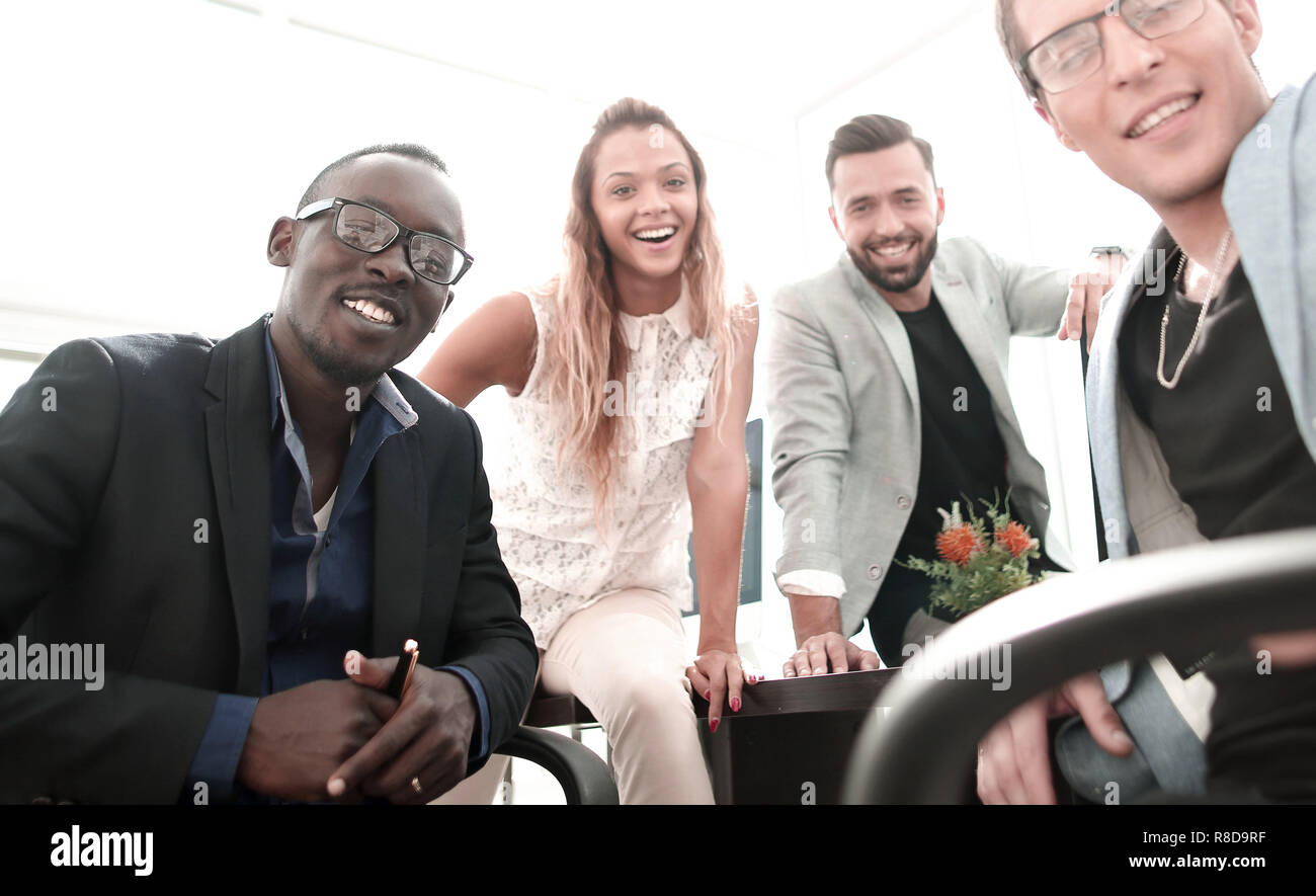 successful business team in the office Stock Photo - Alamy