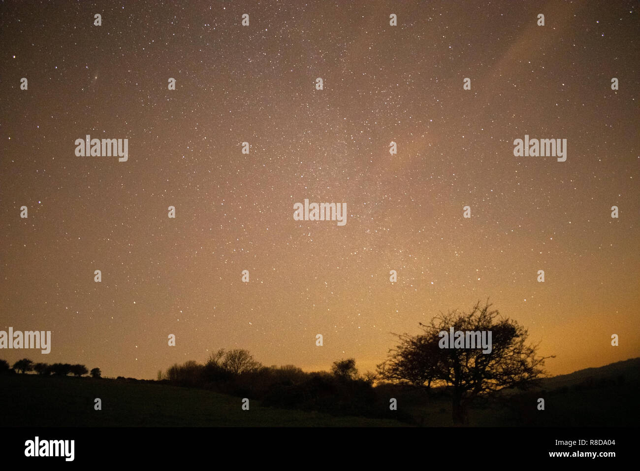 Geminid Meteor Shower Stock Photo