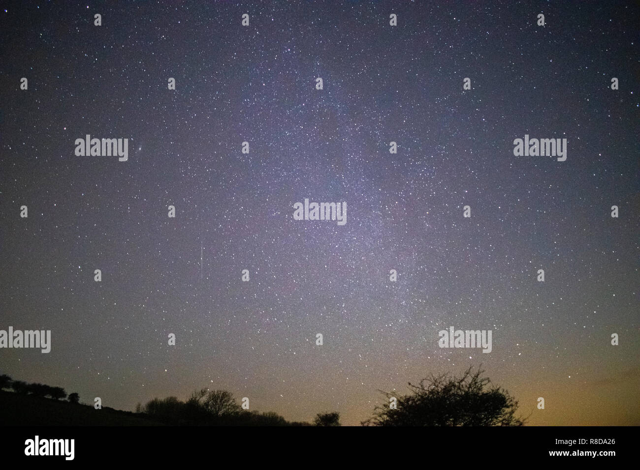 Geminid Meteor Shower Stock Photo