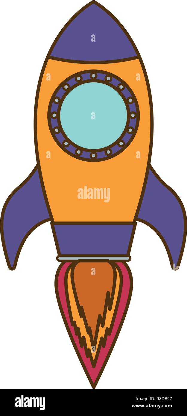 flying rocket isolated icon Stock Vector Image & Art - Alamy