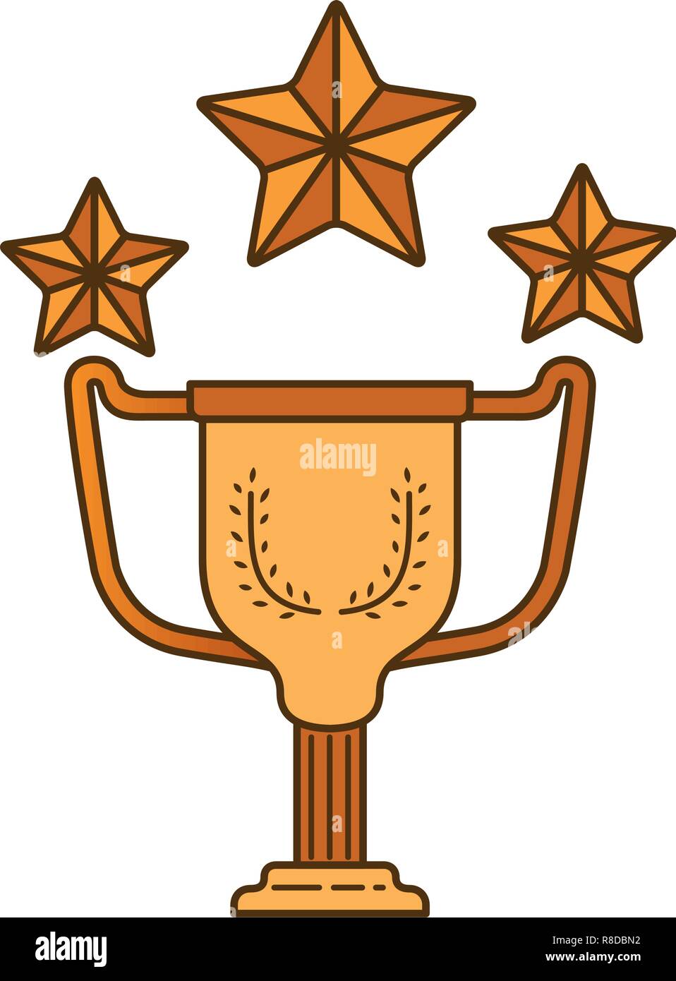 trophy with stars isolated icon Stock Vector Image & Art - Alamy