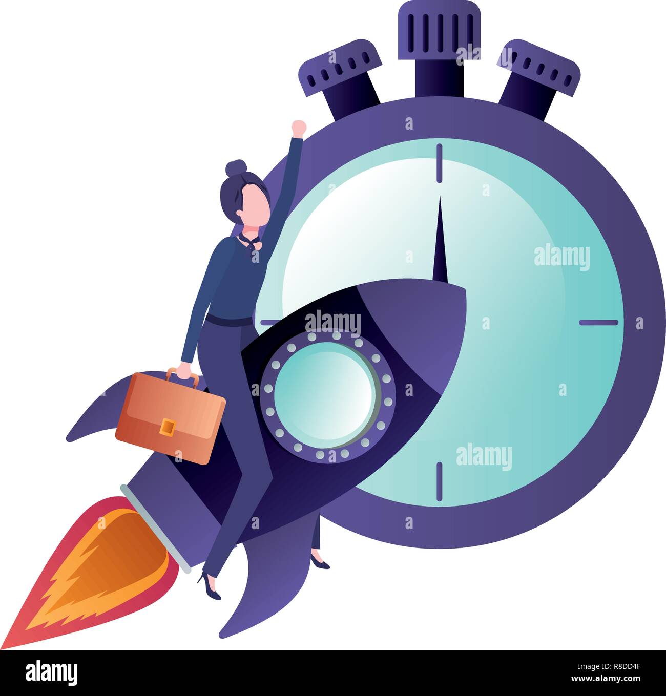Wealth character on rocket hi-res stock photography and images - Alamy