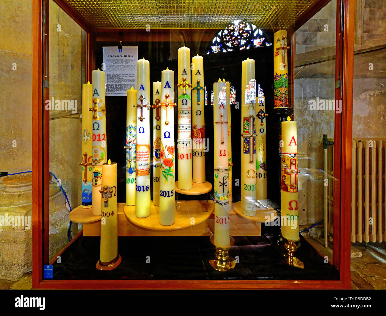Canterbury cathedral The Paschal Candles Stock Photo Alamy
