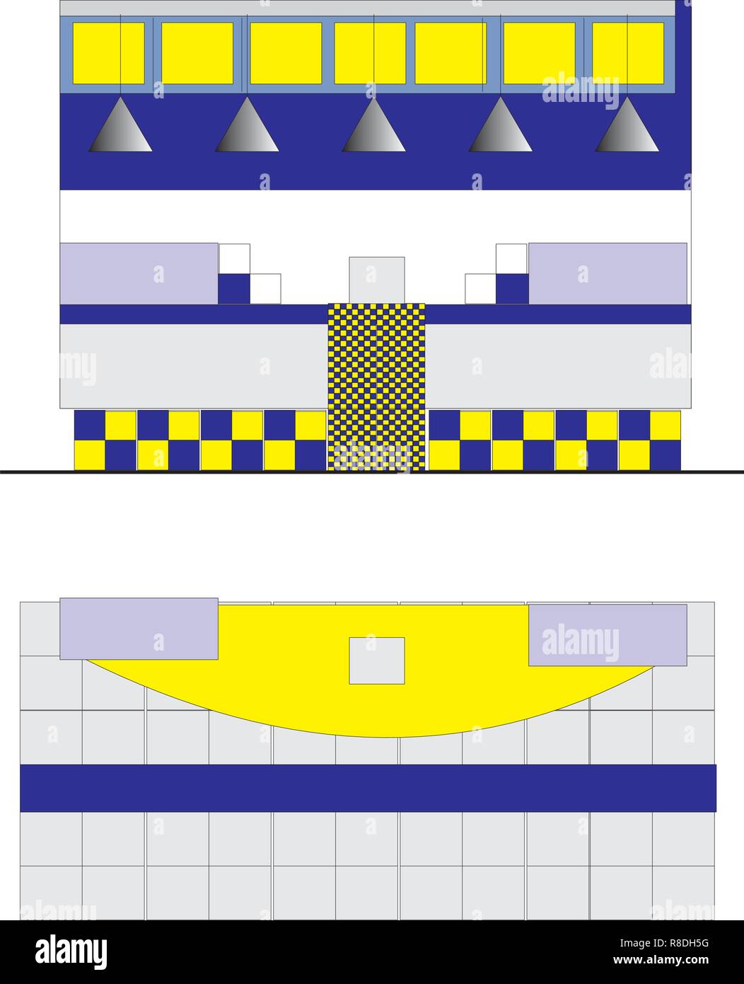 Design showcases food court, catering facilities Stock Vector Image