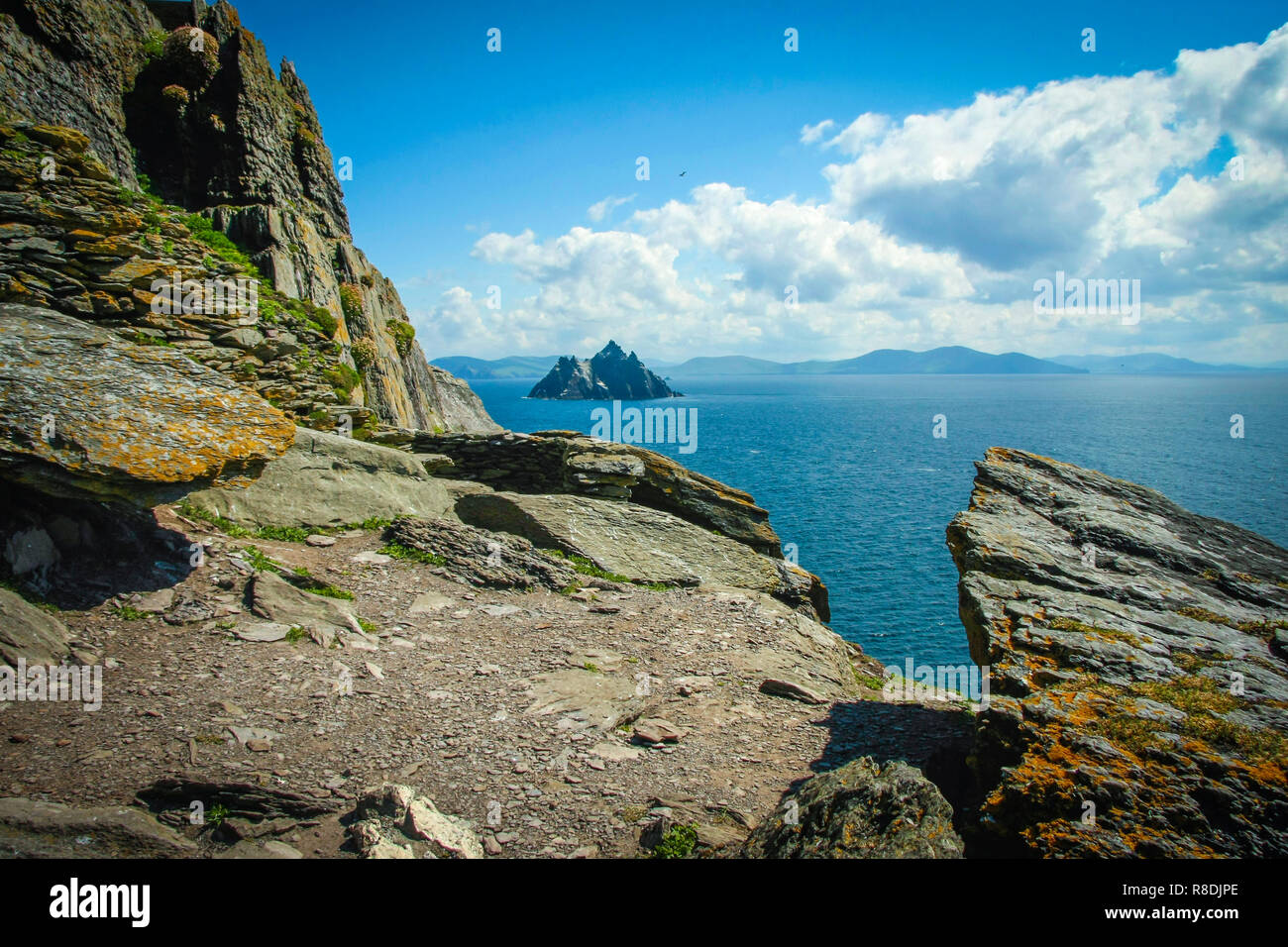 Boattrip to Skellig Michael, Co Kerry Stock Photo