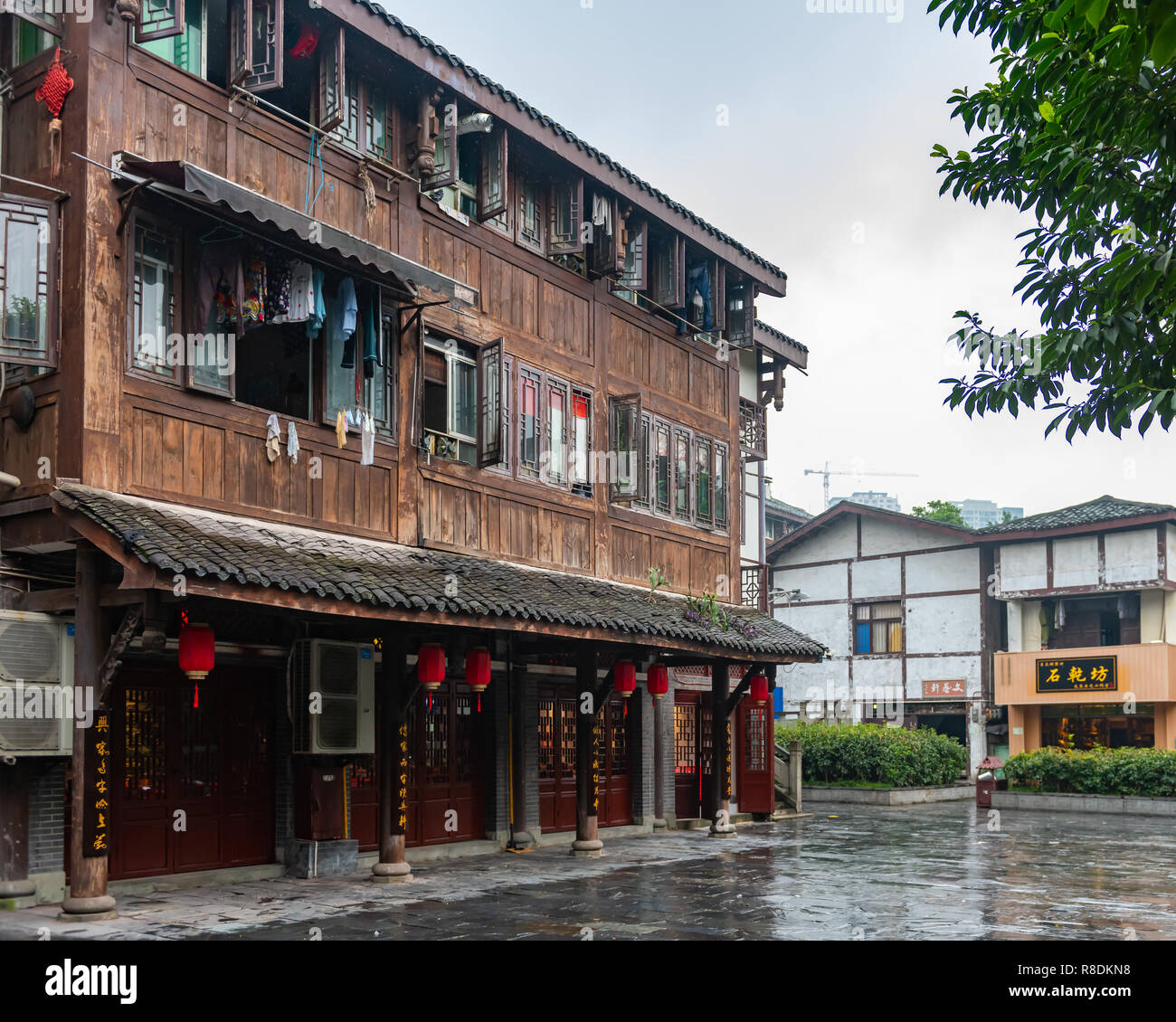 Old traditional housing/apartments, Ciqkou, Chongqing china Stock Photo