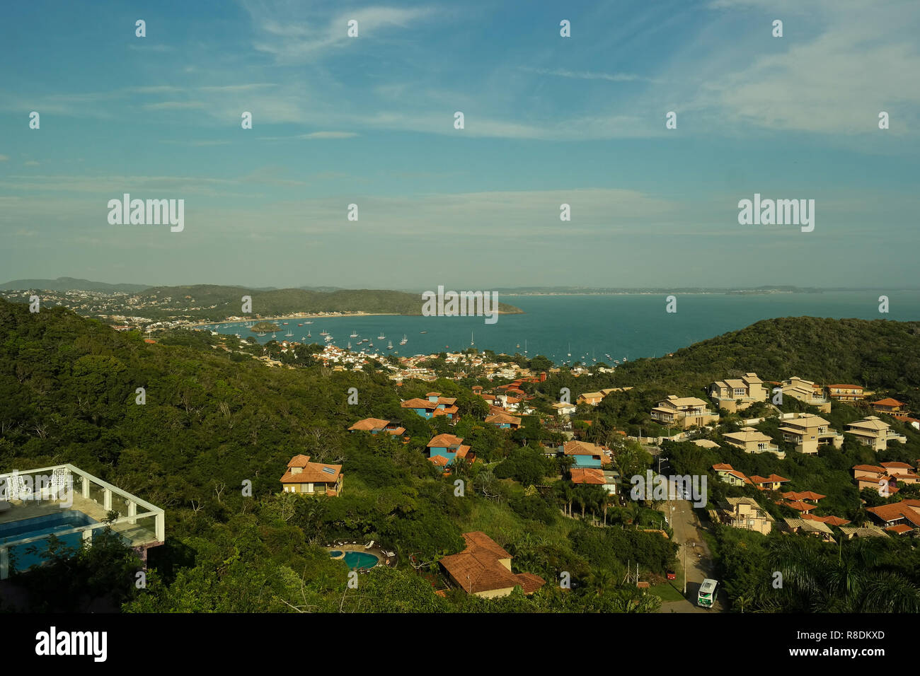Landscape, beach and balneary - Praia e paisagem a beira mar Stock Photo
