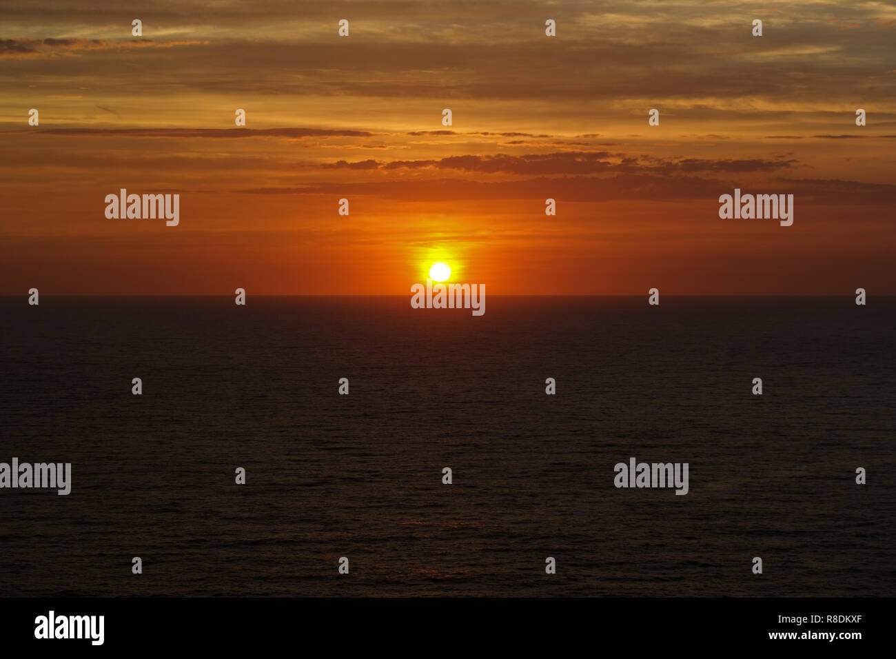 Sunrise, sun and sea Stock Photo