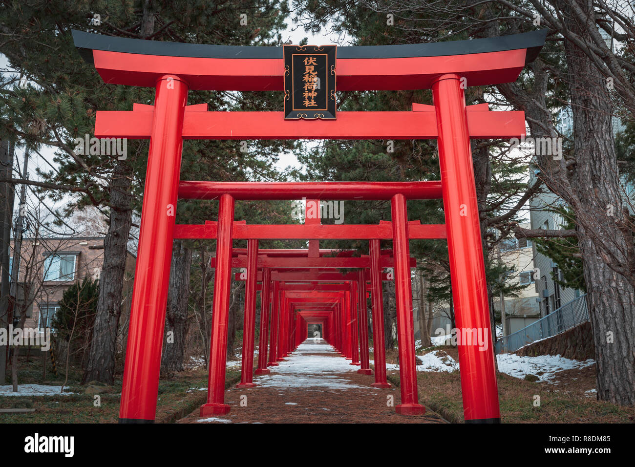 The Fushimi Inari Jinja shrine built in Meiji era featuring 27 torii