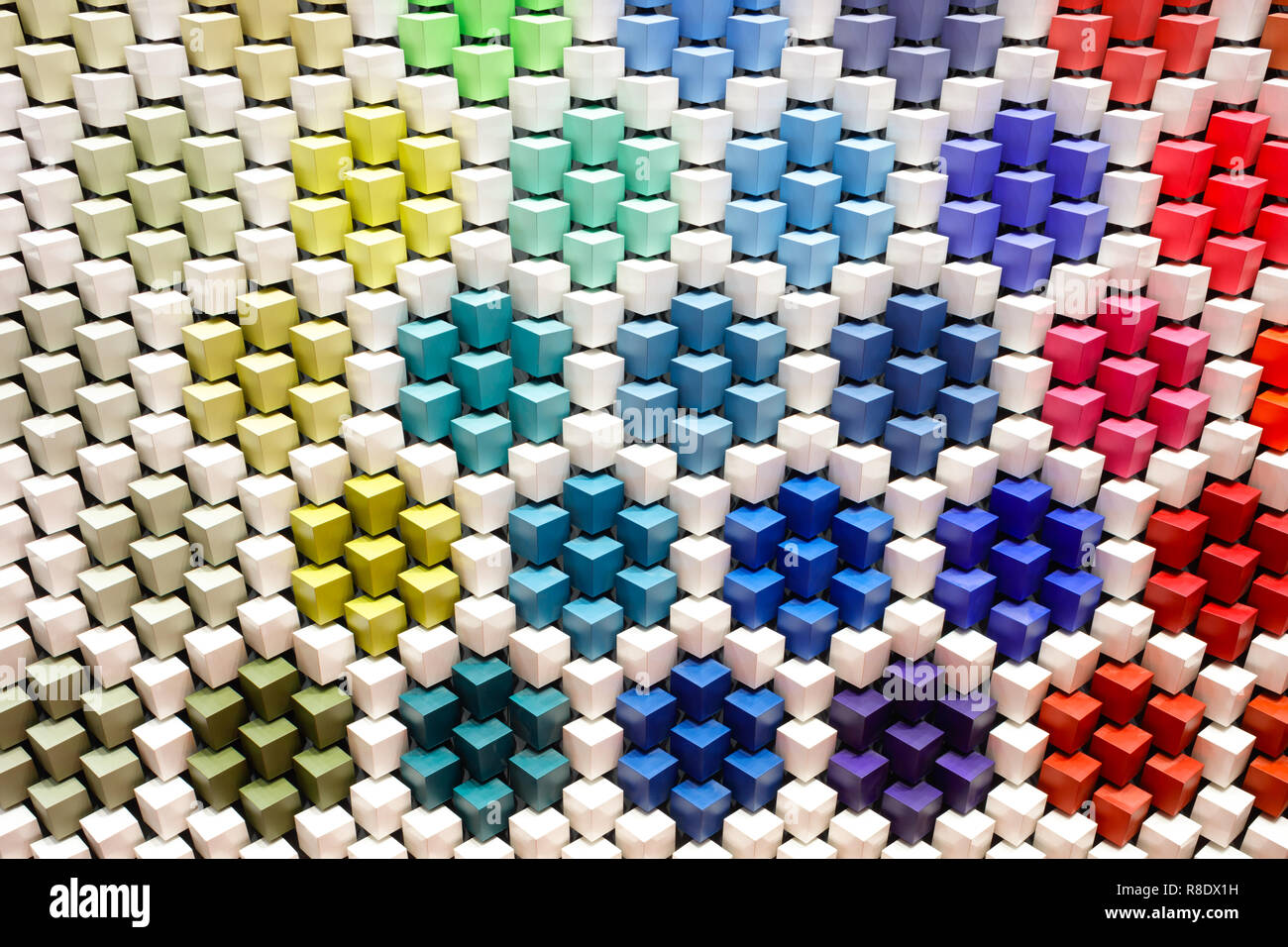 Abstract background of multi-colored cubes Stock Photo