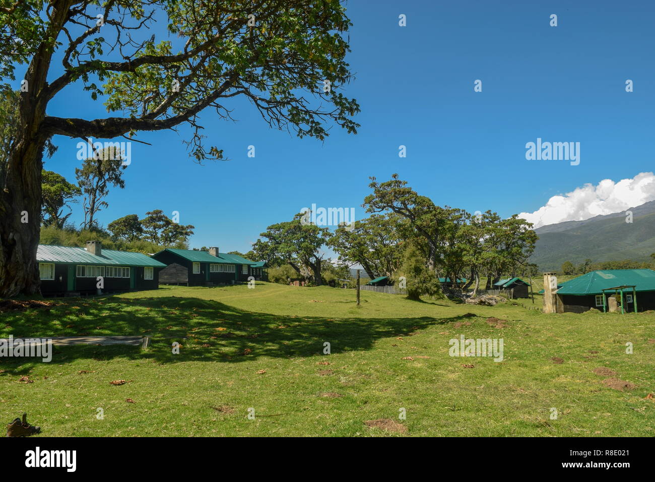 Cabins In The Mountains Mount Kenya Bandas Kenya Stock Photo