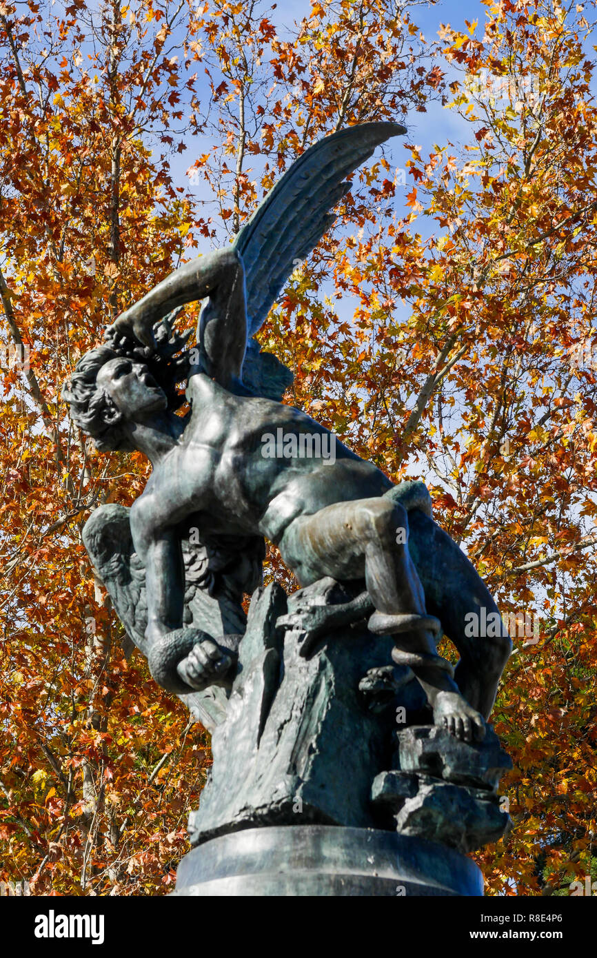 Belzebuth Statue Retiro Park Parque Del Retiro Madrid Spain Stock belzebuth-statue-retiro-park-parque-del-retiro-madrid-spain-stock