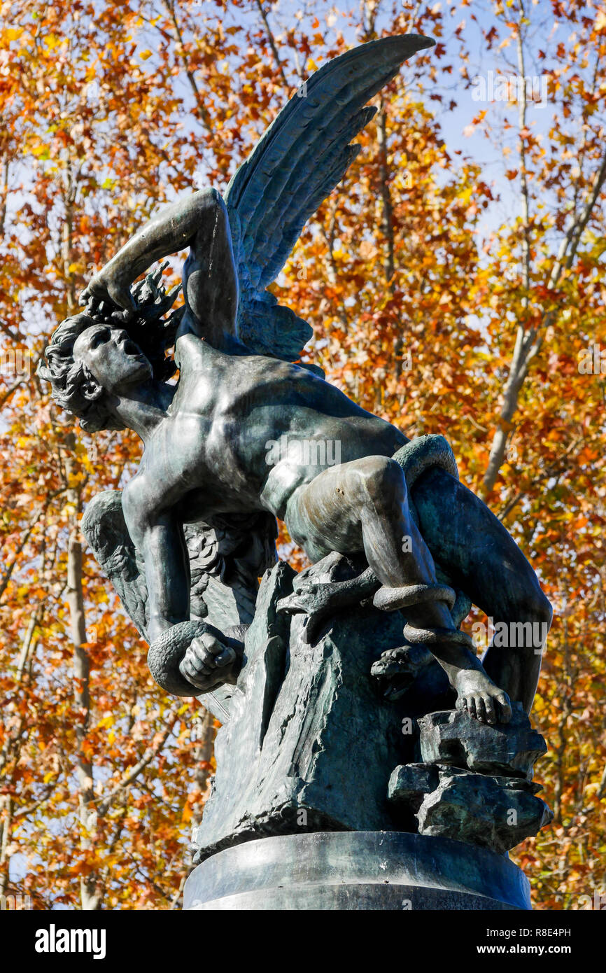Belzebuth Statue Retiro Park Parque Del Retiro Madrid Spain Stock belzebuth-statue-retiro-park-parque-del-retiro-madrid-spain-stock