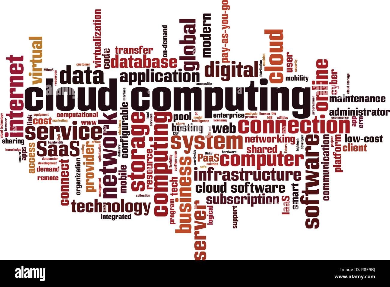 Cloud computing word cloud concept. Vector illustration Stock Vector ...