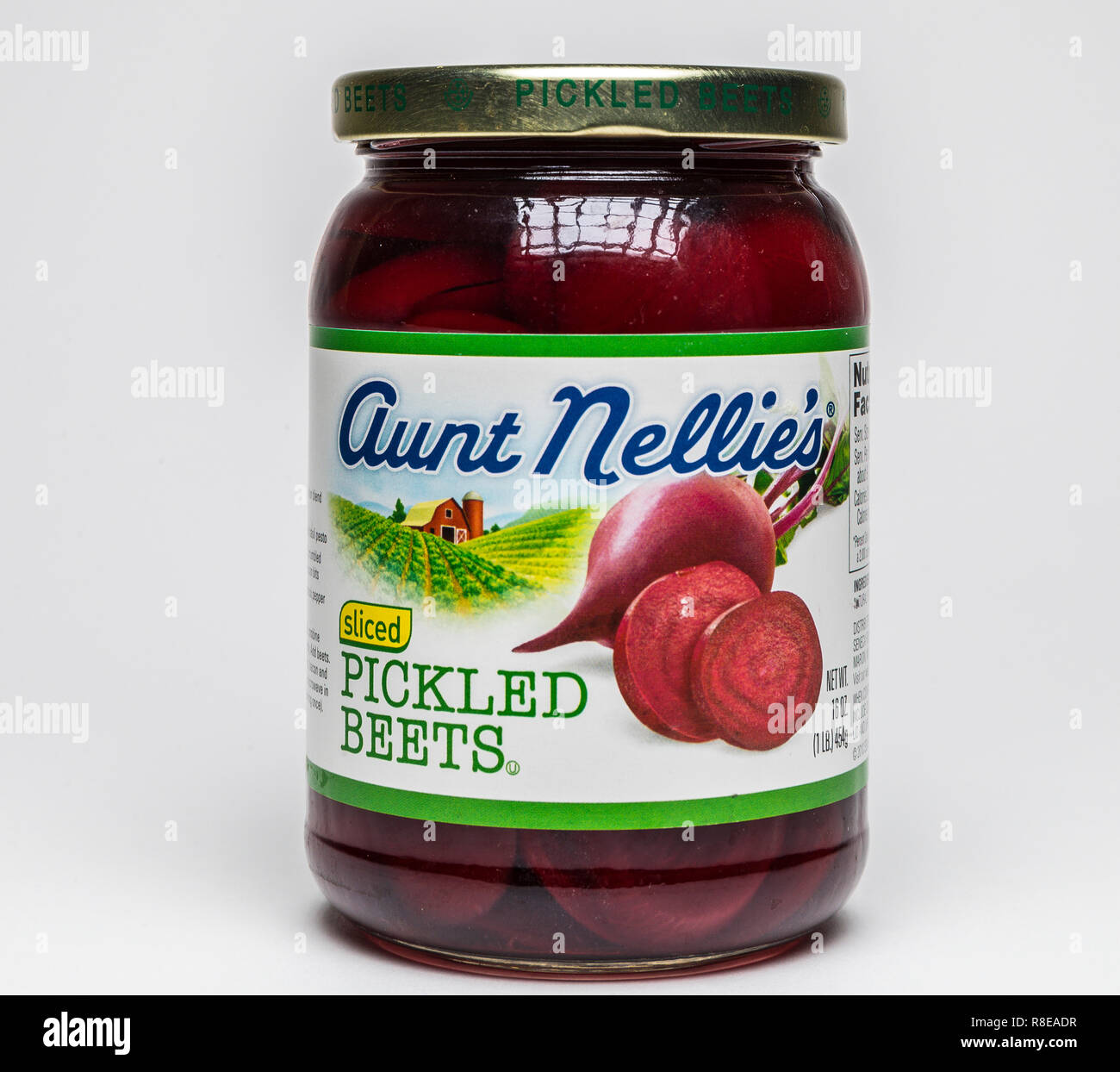 jar of aunt nellie's sliced pickled beets Stock Photo - Alamy