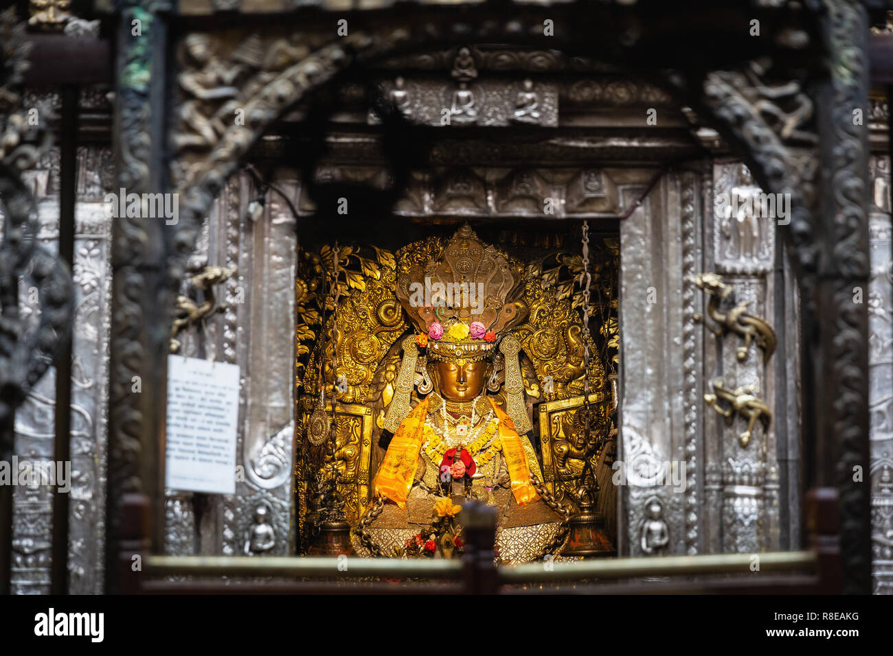 Golden Buddha Statue At Hiranya Varna Mahavihar The Golden Temple In golden-buddha-statue-at-hiranya-varna-mahavihar-the-golden-temple-in