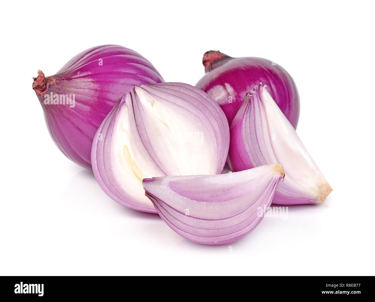 shallots isolated on white background Stock Photo