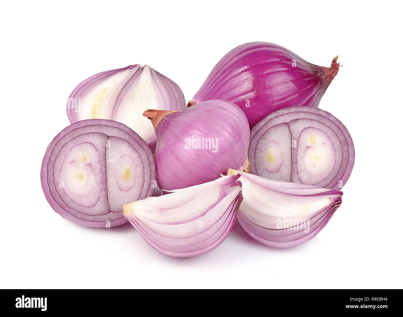 shallots isolated on white background Stock Photo