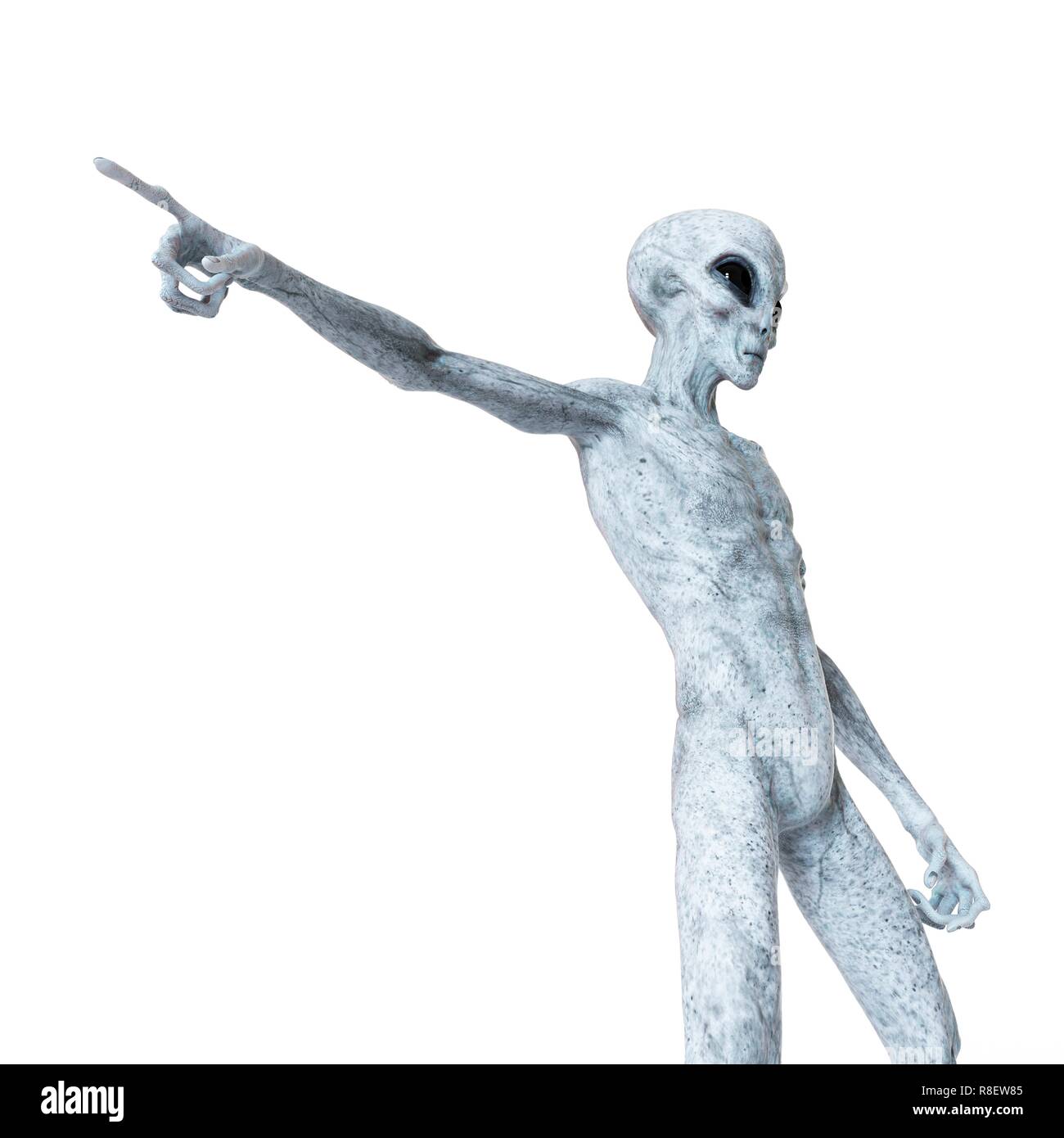 Illustration of a humanoid alien Stock Photo - Alamy