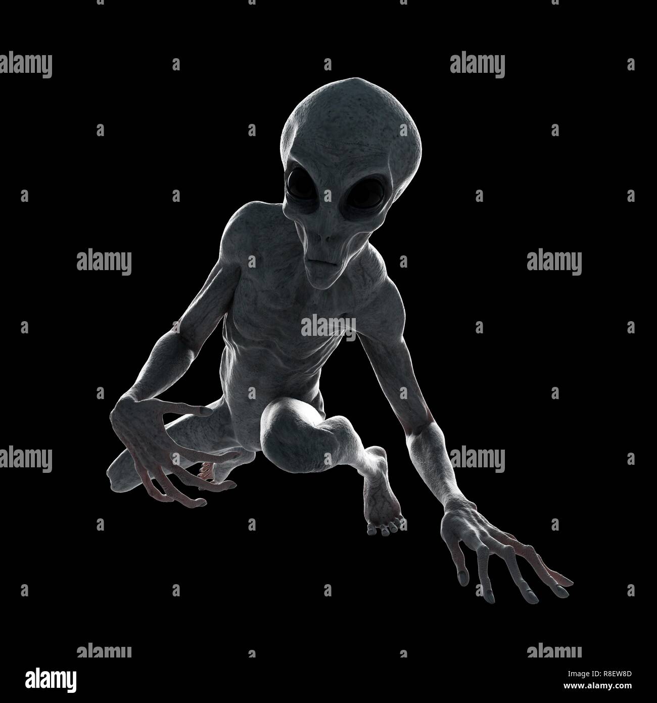 Illustration of a humanoid alien Stock Photo - Alamy