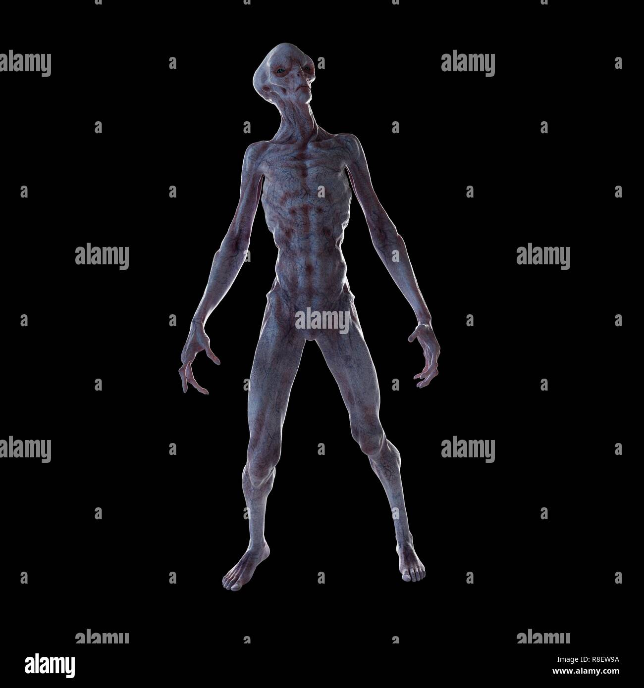 Illustration of a humanoid alien Stock Photo - Alamy