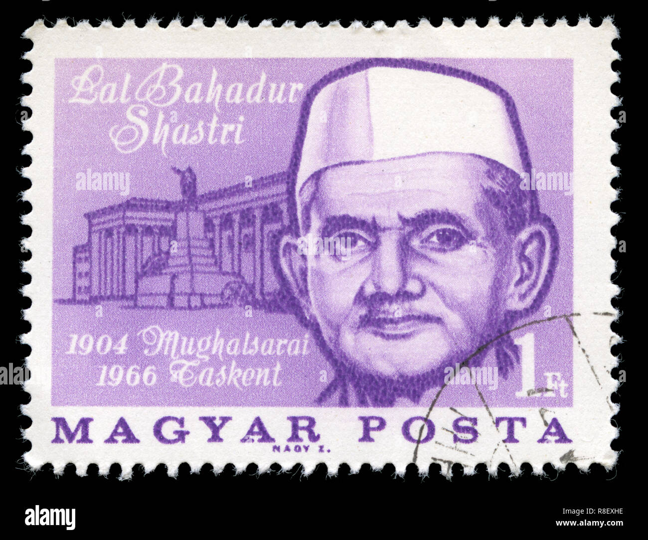 Postage stamp from Hungary in the Personalities series issued in 1966 Stock Photo
