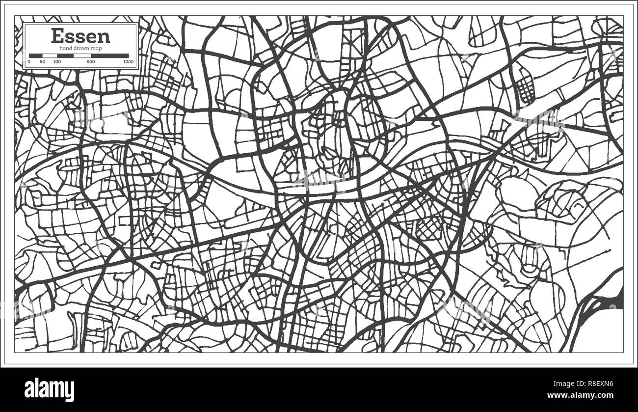 City map Essen Germany 25