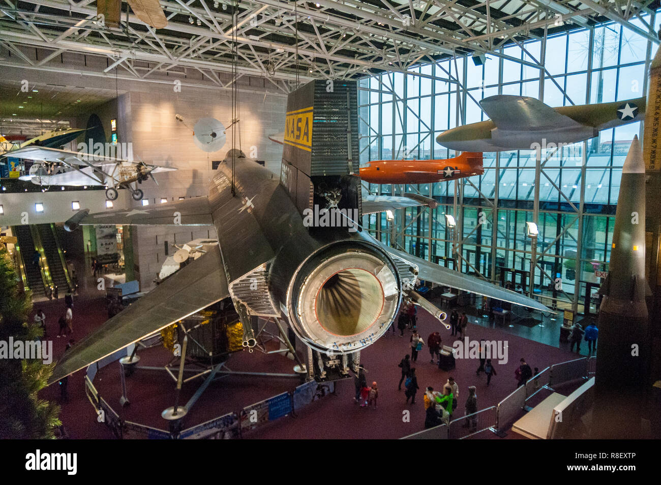 Washington DC, December 23, 2015. The Experimental Rocket plane X-15 on display at the Smithsonian Air and Space museum. Stock Photo