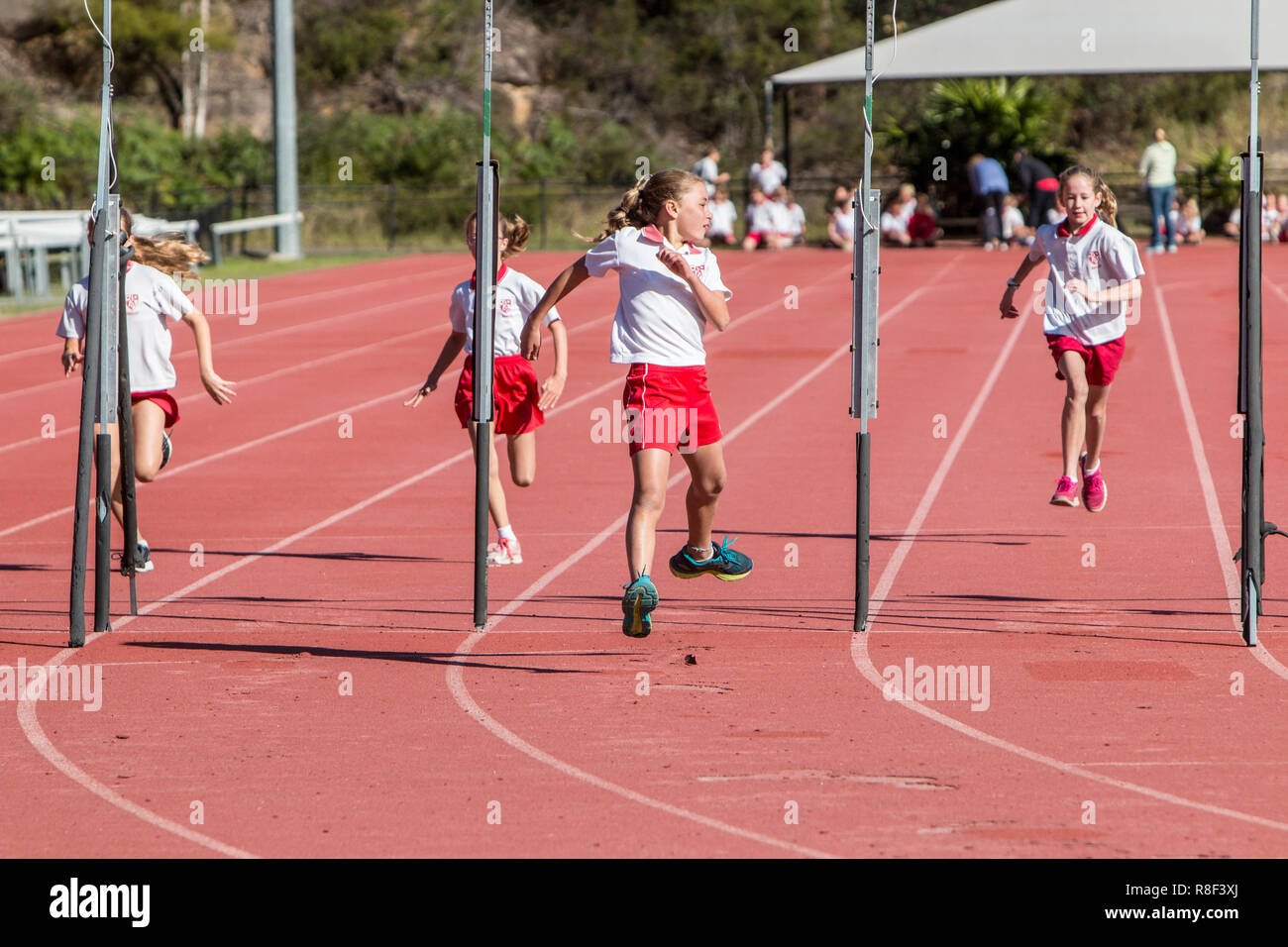 Australian primary school sports day and athletics events,Sydney,Australia Stock Photo
