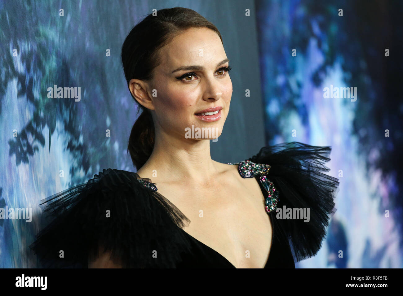 WESTWOOD, LOS ANGELES, CA, USA - FEBRUARY 13: Natalie Portman at the Los Angeles Premiere Of Paramount Pictures' 'Annihilation' held at the Regency Village Theatre on February 13, 2018 in Westwood, Los Angeles, California, United States. (Photo by Xavier Collin/Image Press Agency) Stock Photo