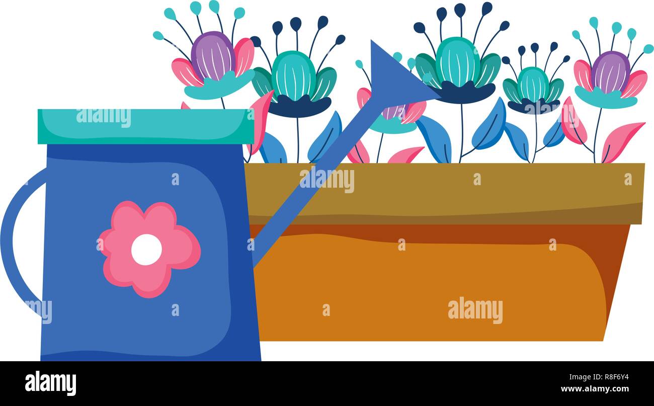 cute sprinkler of garden with houseplant Stock Vector Image & Art - Alamy