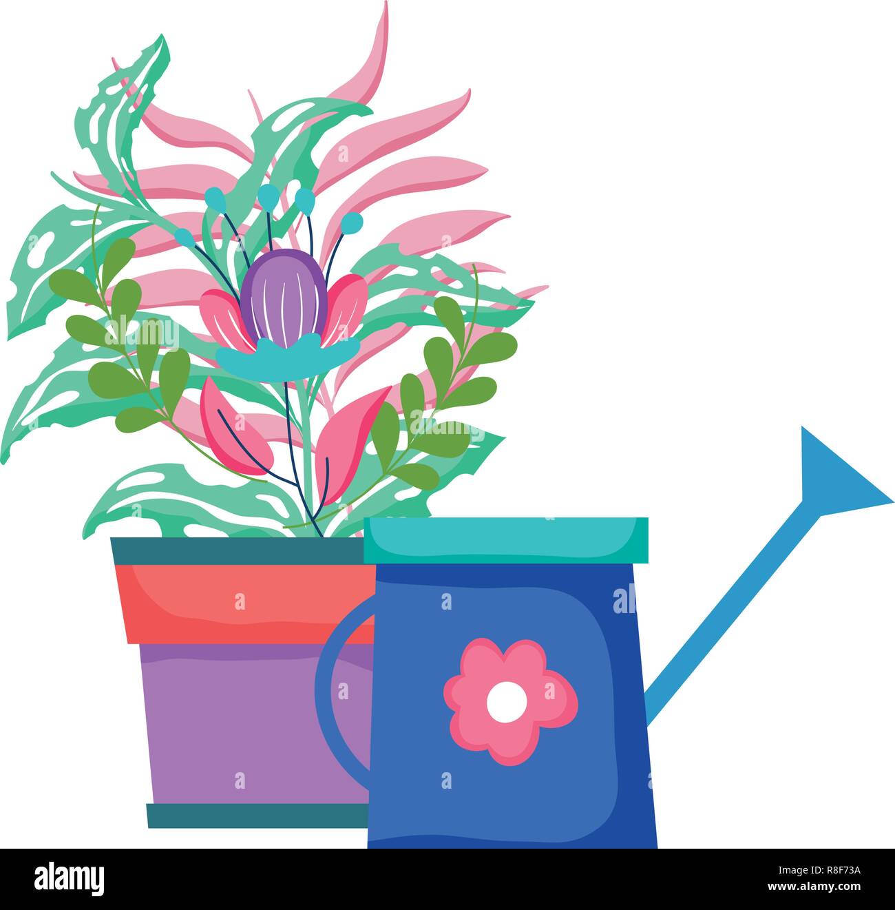cute sprinkler of garden with houseplant Stock Vector Image & Art - Alamy
