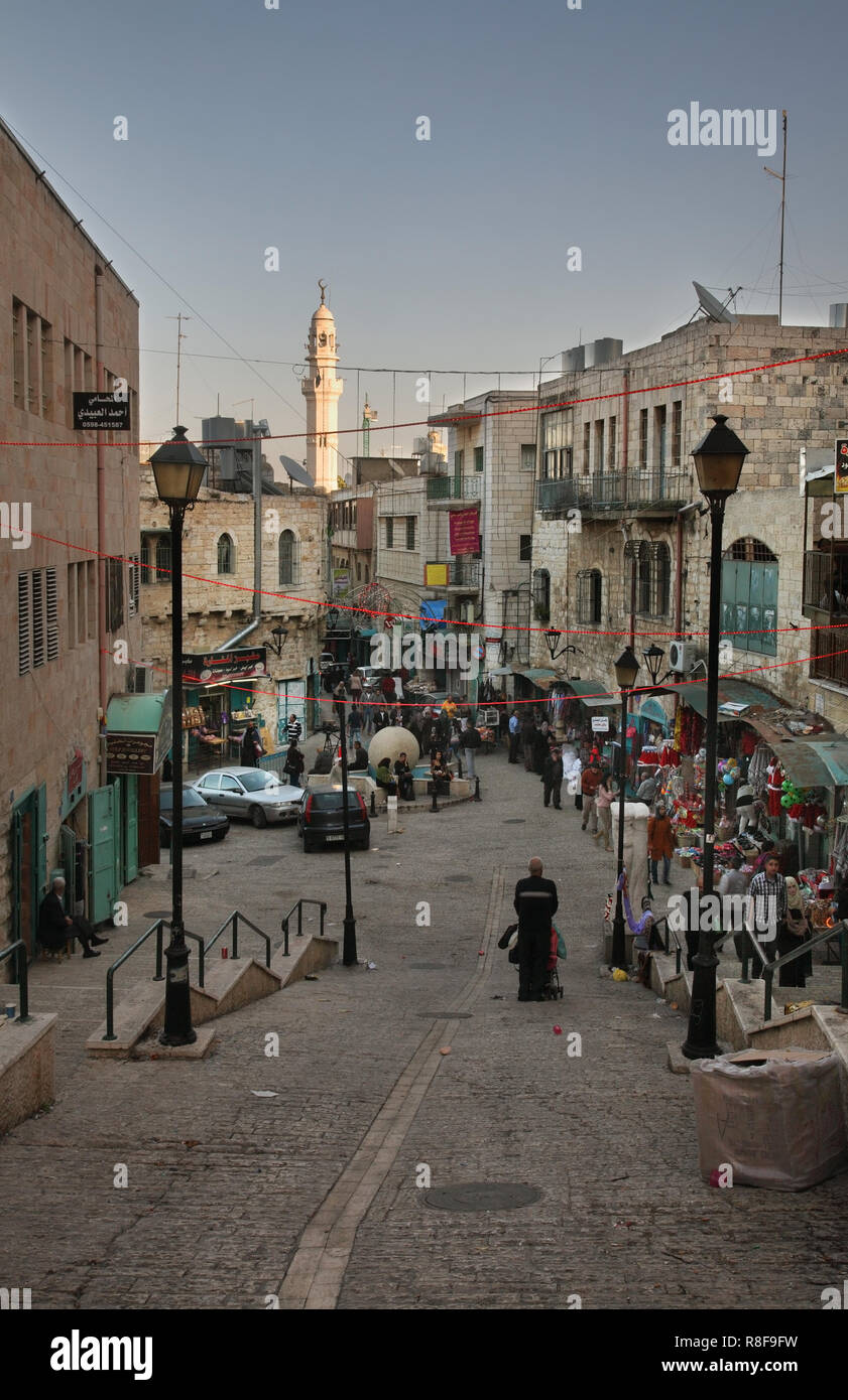 Street in Bethlehem. Palestinian territories. Israel Stock Photo
