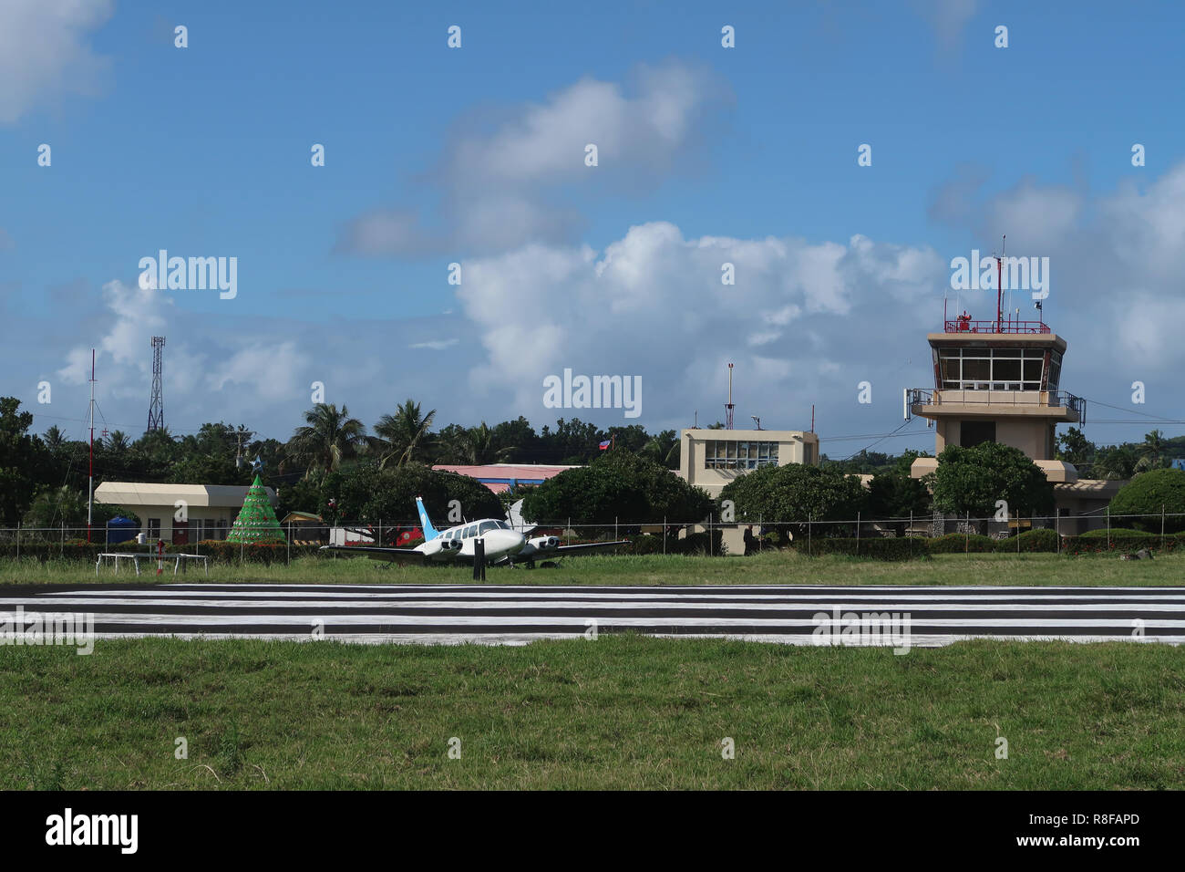 The small Basco airport in Batan the main island of Batanes the northernmost archipelago province of the Philippines situated in the Cagayan Valley region Stock Photo