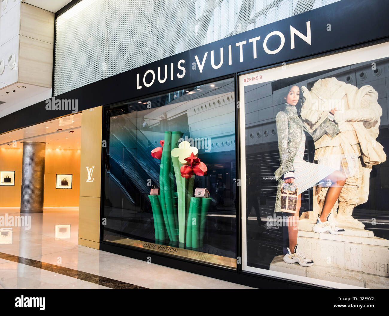 Louis Vuitton Shop In Hong Kong Stock Photo - Download Image Now