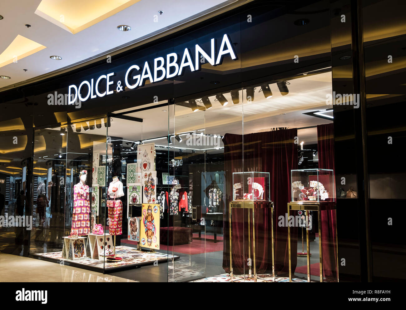 Hong Kong, April 7, 2019: Dolce & Gabbana store in Hong Kong Stock ...