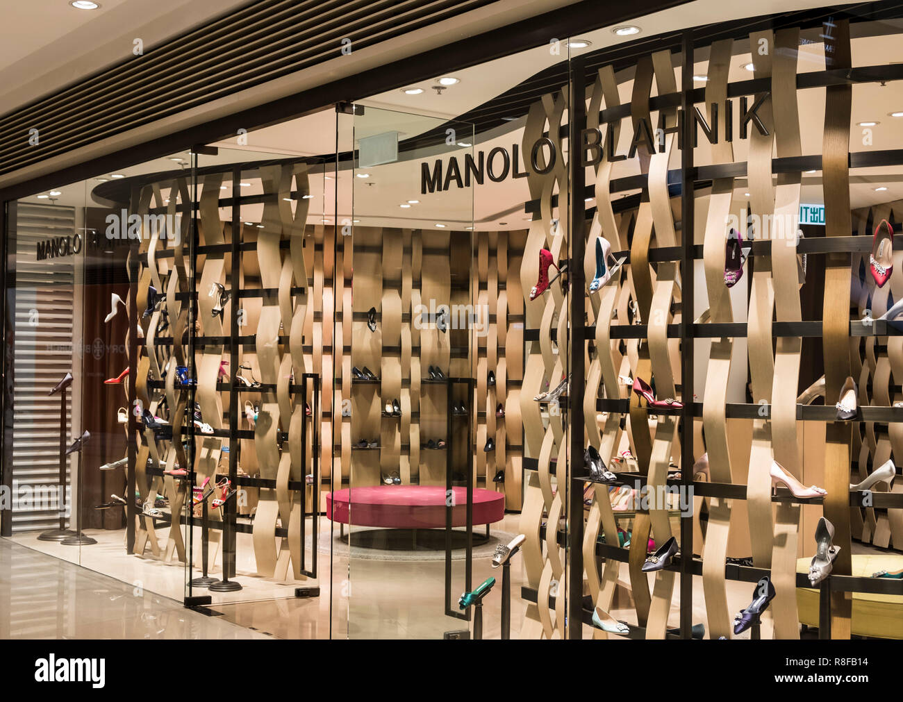 Hong Kong, April 7, 2019: Manolo Blahnik store in Hong Kong Stock Photo