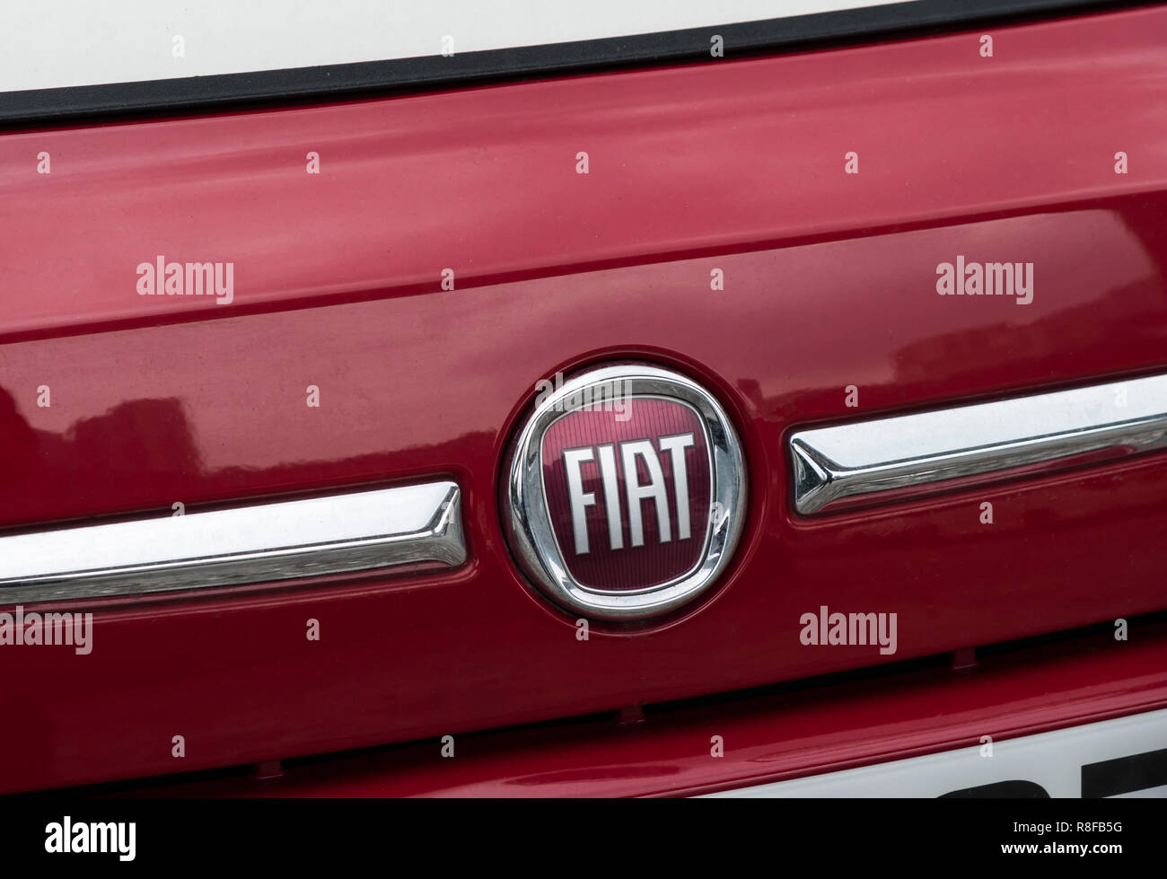 Hong Kong, April 7, 2019: Fiat logo Stock Photo