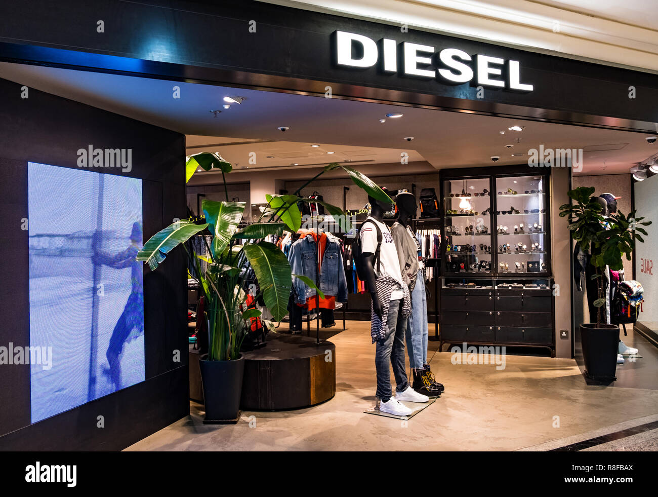 Hong Kong, April 7, 2019: Diesel store in Hong Kong Stock Photo - Alamy