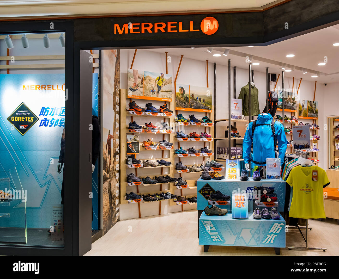 Hong Kong, April 7, 2019: Merrell store in Hong Kong Stock Photo - Alamy